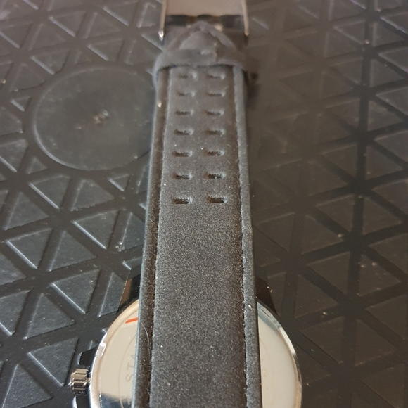 2 for $20😃Soki Black/White Leather Men's Field Watch w/Date - Picture 2 of 3